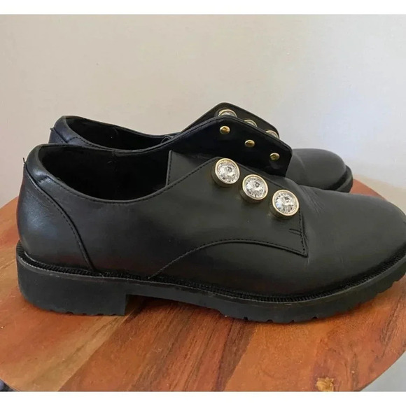 Kurt Geiger Bax Slip On Oxford Shoes Women’s 38 in Black - Picture 7 of 11